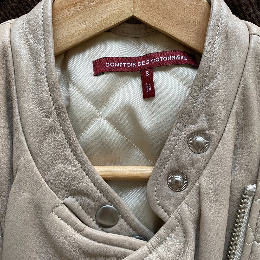 Leather Bomber Jacket - Comptoir Des Cotonniers - Picture 6 of 6